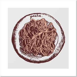 Pasta Spaghetti Lovers Sketch Posters and Art